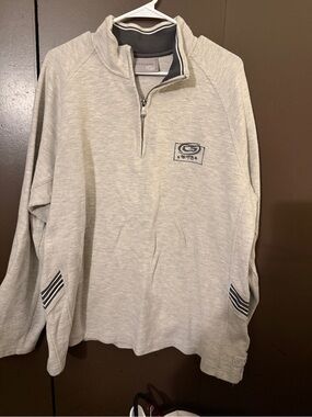 Men's Gotcha Light Gray Half-Zip Pullover with Logo